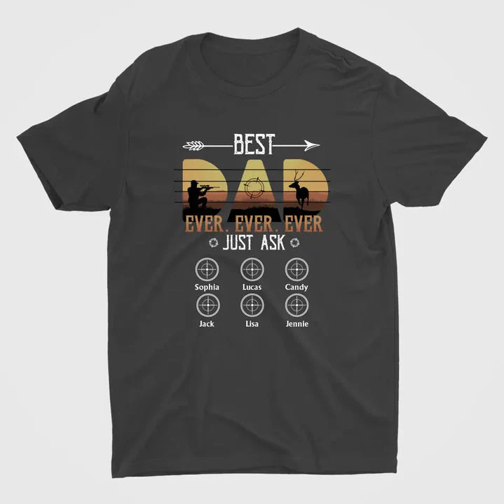 Personalized Gifts Best Hunting Dad Ever - Father's Day Hunting Shirt for Dad, Hunting Lovers - Image 3