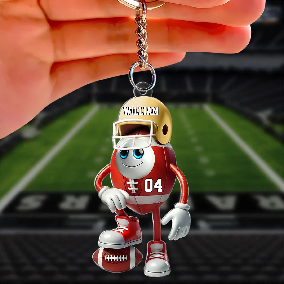 Personalized Gifts For American Football Lover Keychain - Image 2