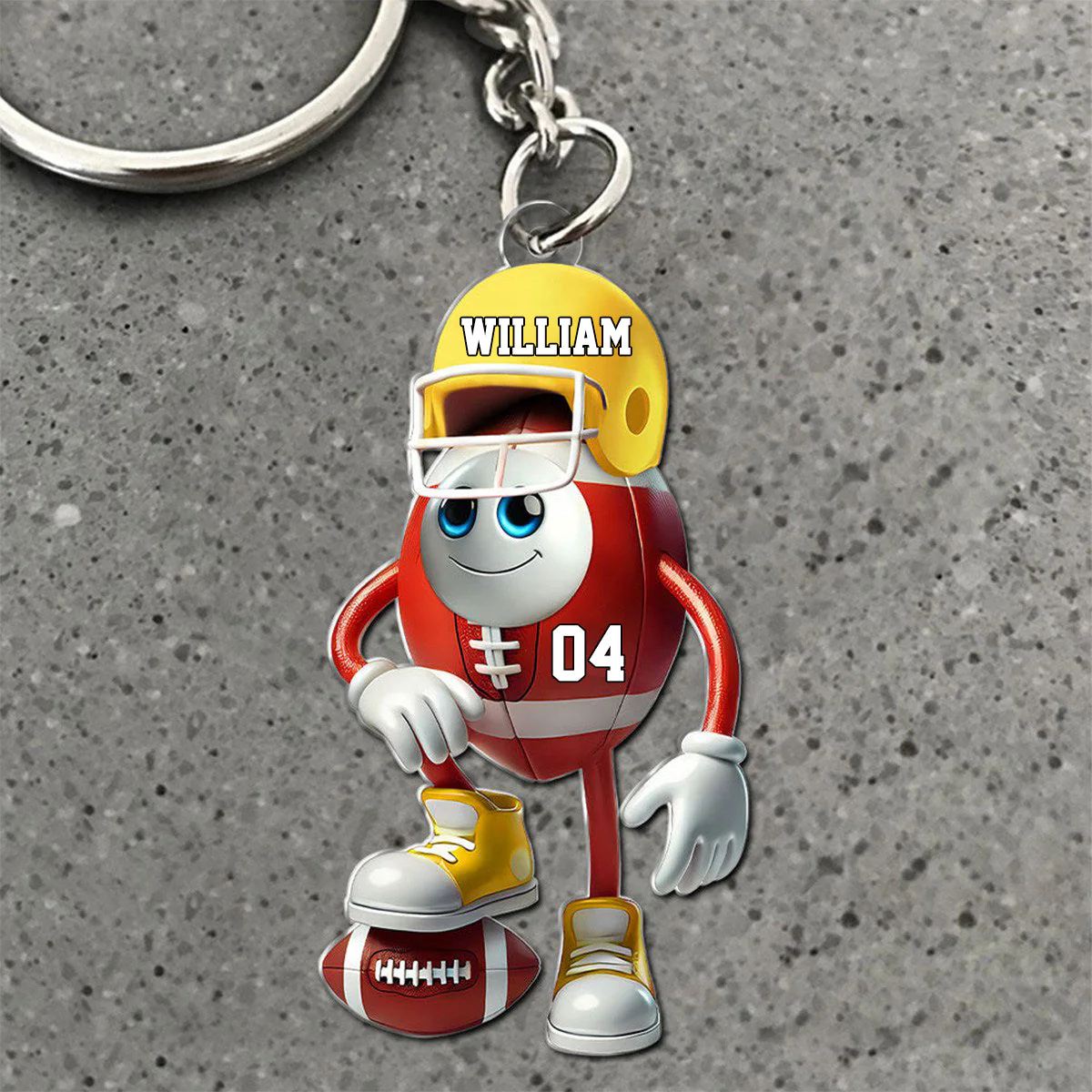 Personalized Gifts For American Football Lover Keychain - Image 3