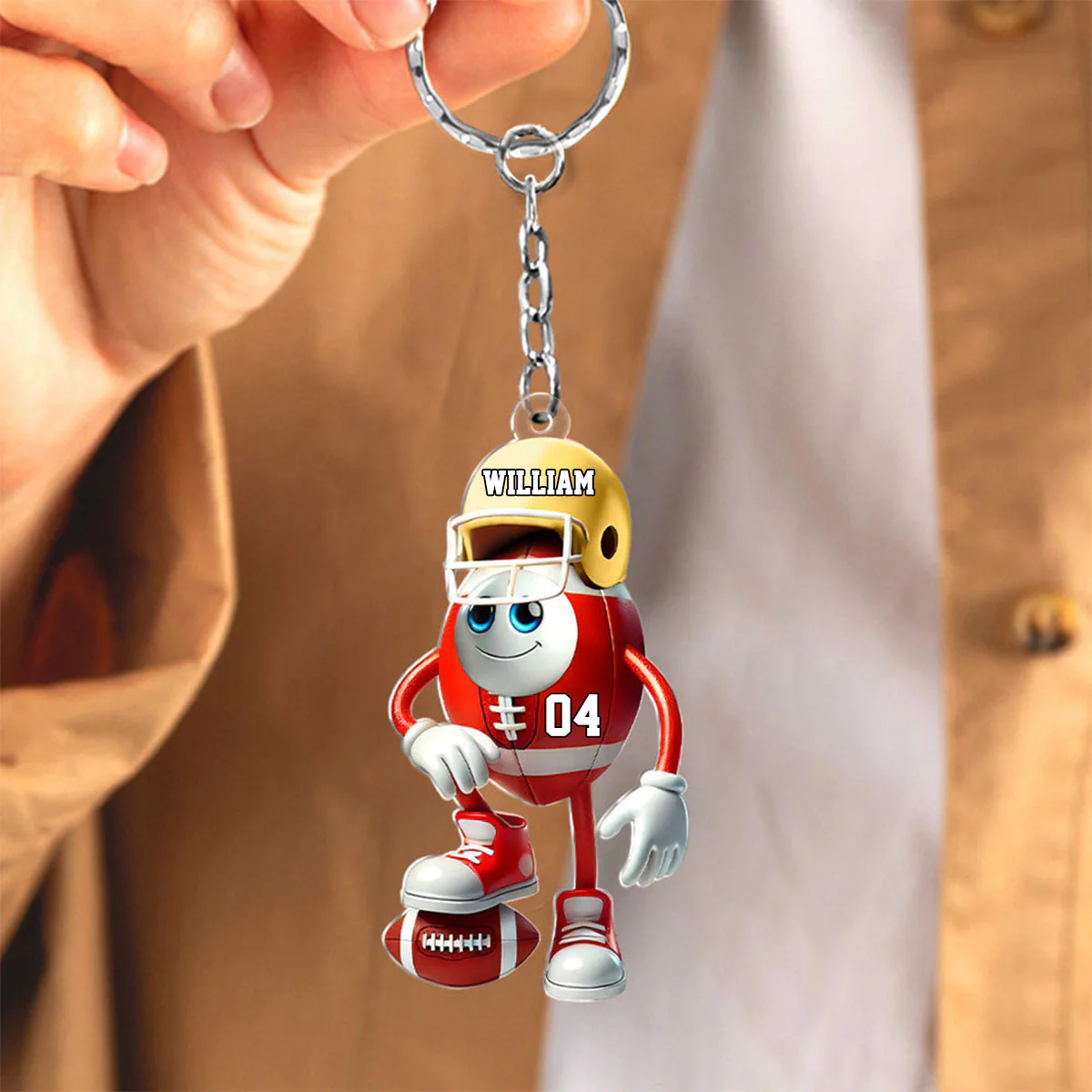 Personalized Gifts For American Football Lover Keychain - Image 4