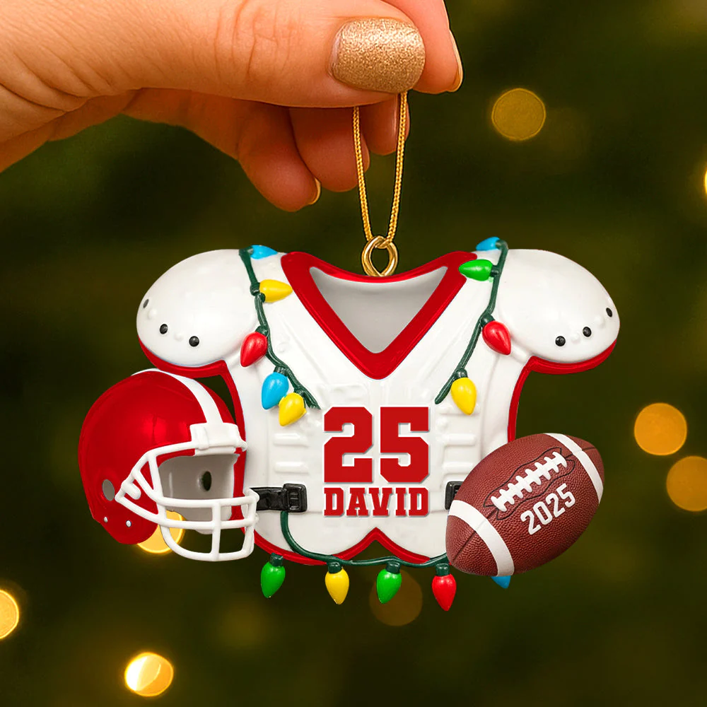 Personalized Gifts For American Football Lovers Christmas Acrylic Ornament