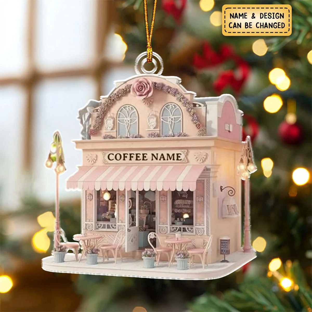 Personalized Gifts For Her Ornament Coffee Shop - Image 6