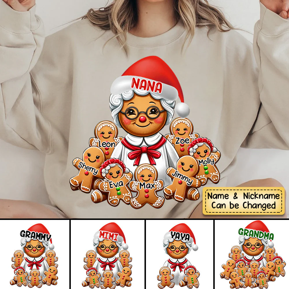 Personalized Ginger Grandma With Cute Ginger Kids Sweatshirt - Image 2