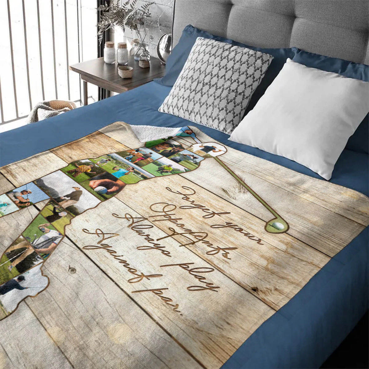 Personalized Golfer Photo Collage Blanket,Golf Coach Gift, Gift For Golf Lovers - Image 2