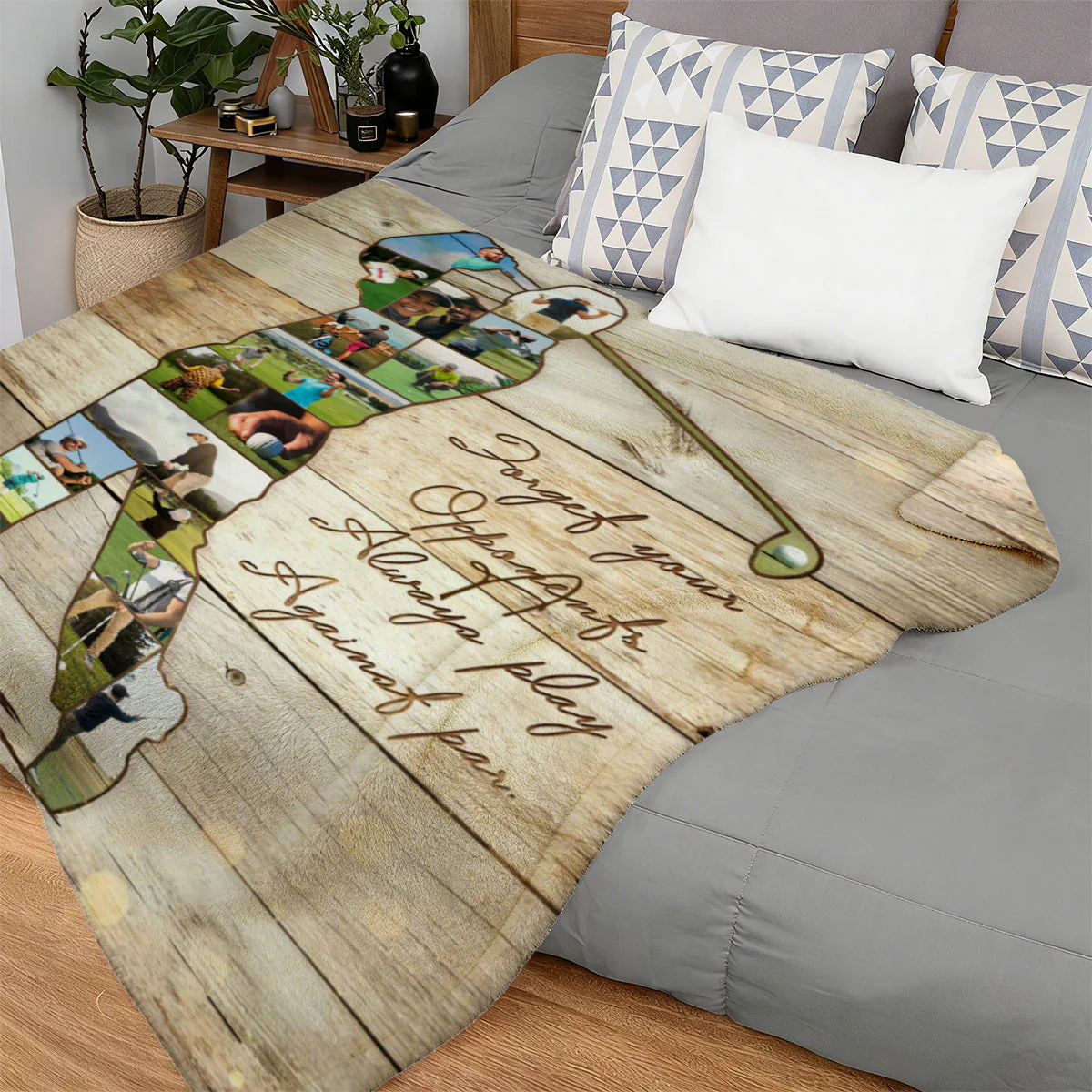 Personalized Golfer Photo Collage Blanket,Golf Coach Gift, Gift For Golf Lovers - Image 4