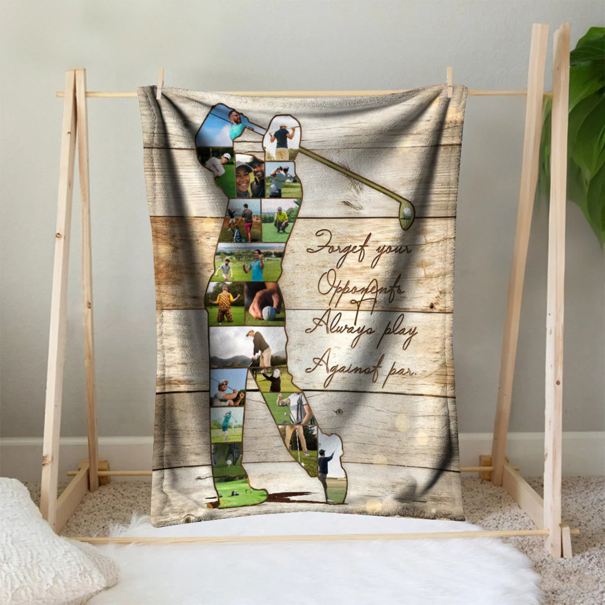 Personalized Golfer Photo Collage Blanket,Golf Coach Gift, Gift For Golf Lovers - Image 5