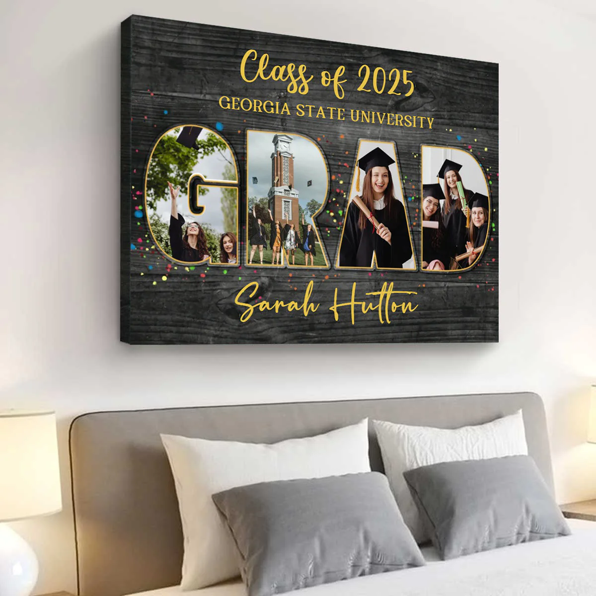 Personalized Grad Photo Collage Canvas Poster,Graduation Gifts,Class Of 2025 - Image 4