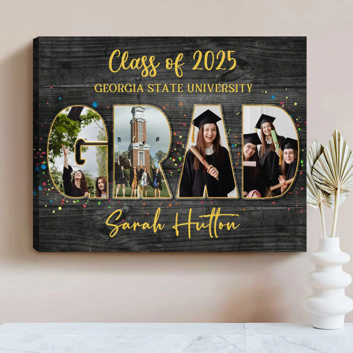 Personalized Grad Photo Collage Canvas Poster,Graduation Gifts,Class Of 2025 - Image 5