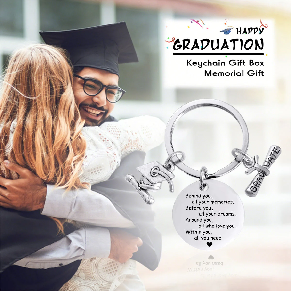 Personalized Graduate 2025 Diploma keychain Graduation Gift - Image 3
