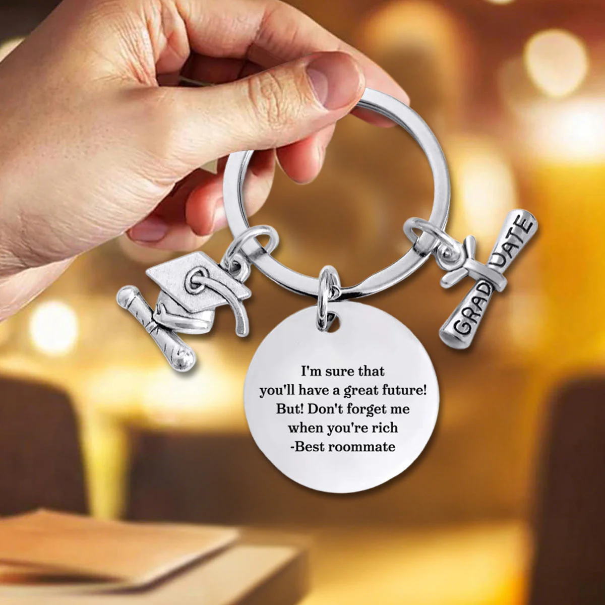 Personalized Graduate 2025 Diploma keychain Graduation Gift - Image 6