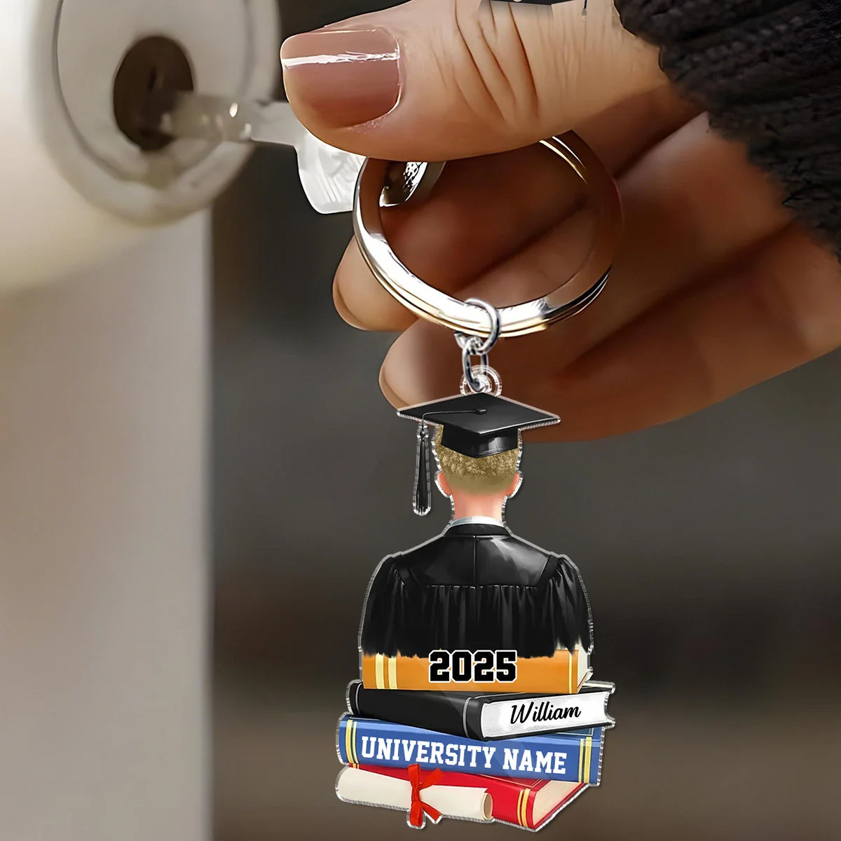Personalized Graduation Class Senior Graduate Gift Acrylic Keychain - Image 2