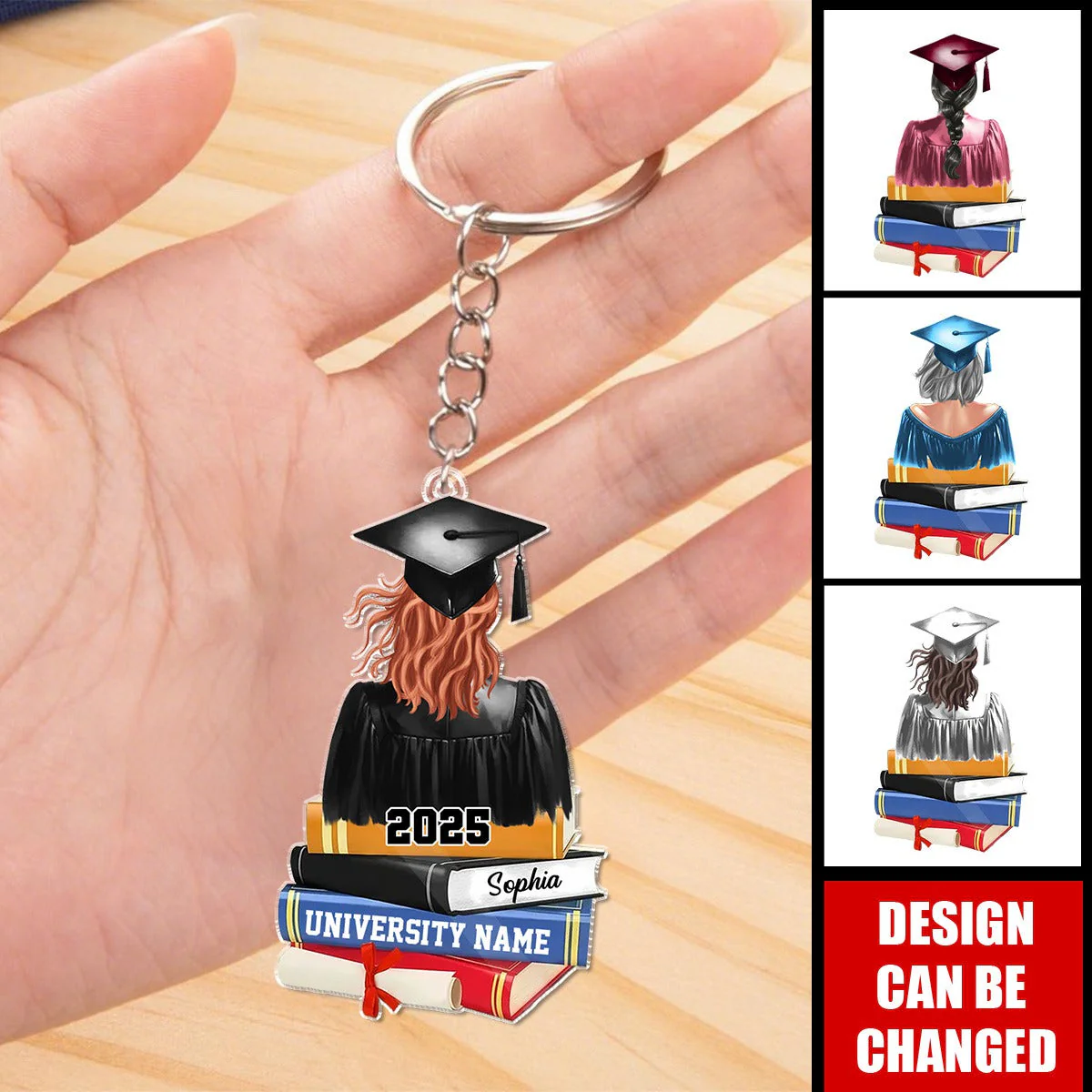 Personalized Graduation Class Senior Graduate Gift Acrylic Keychain - Image 3