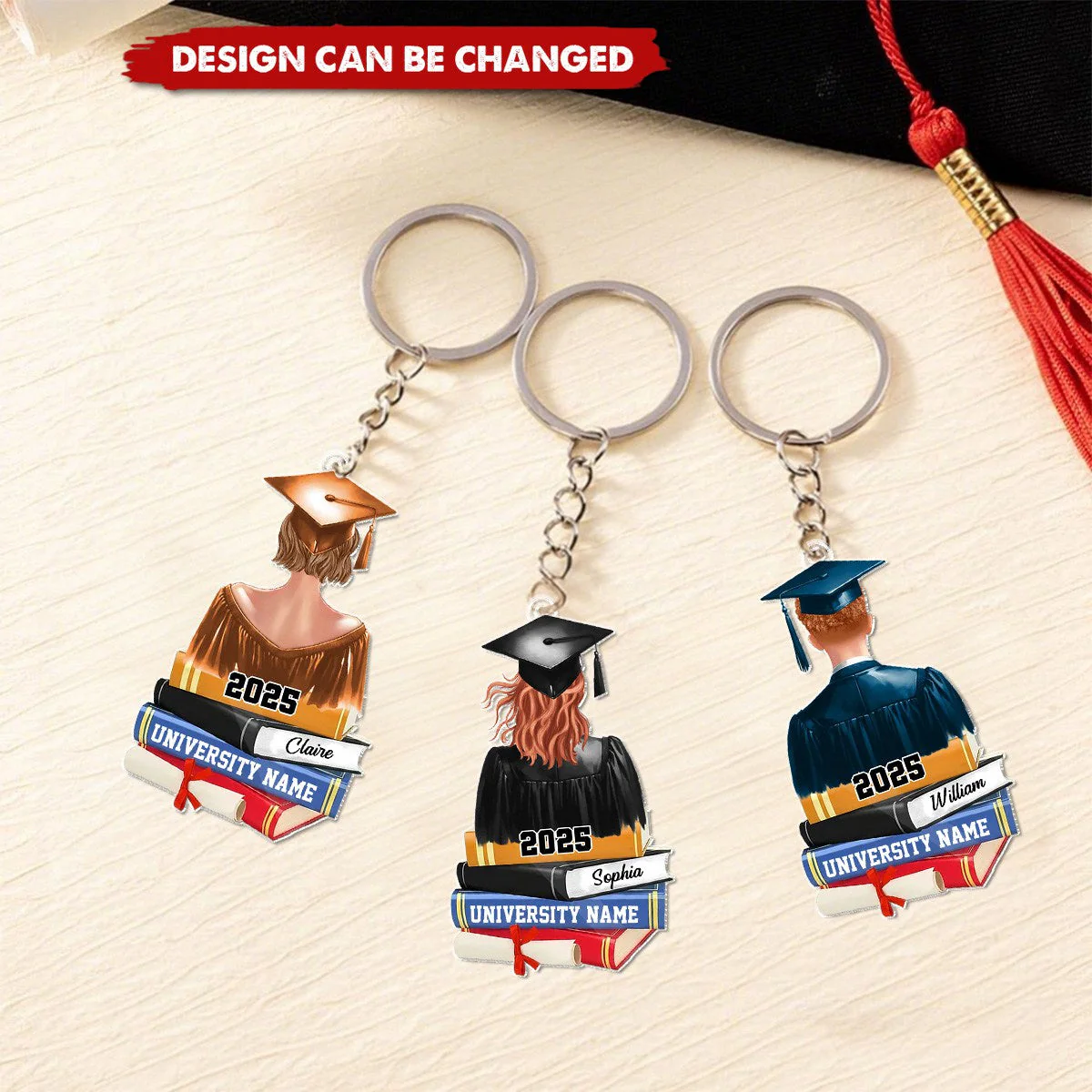 Personalized Graduation Class Senior Graduate Gift Acrylic Keychain - Image 5
