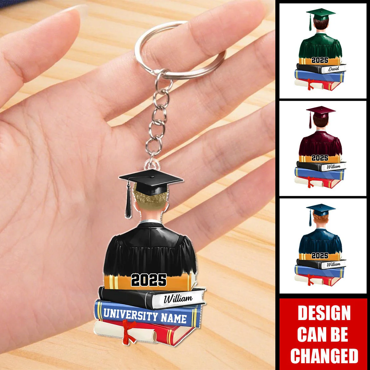 Personalized Graduation Class Senior Graduate Gift Acrylic Keychain - Image 6