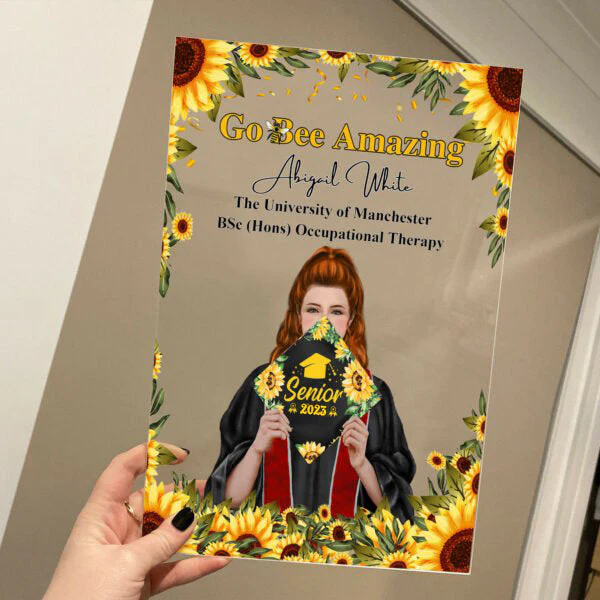 Personalized Graduation Go Bee Amazing Acrylic Plaque Gift for Graduate 2023 - Image 3
