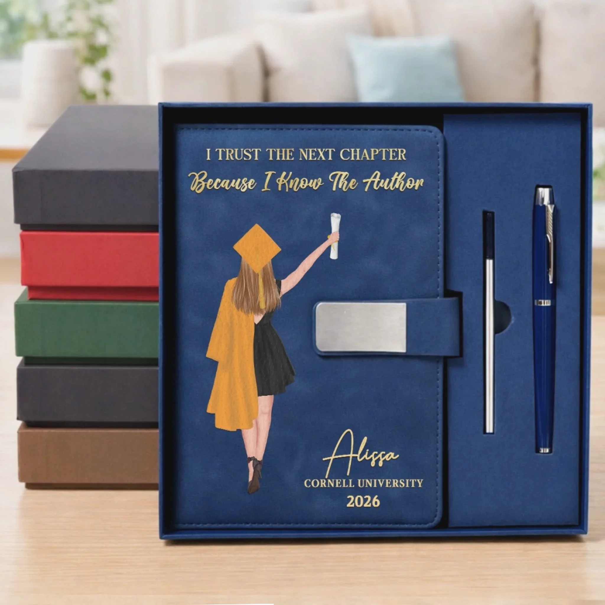 Personalized Graduation Notebook – "Write Your Own Story" – PU Leather Gift For Him & Her - Image 4