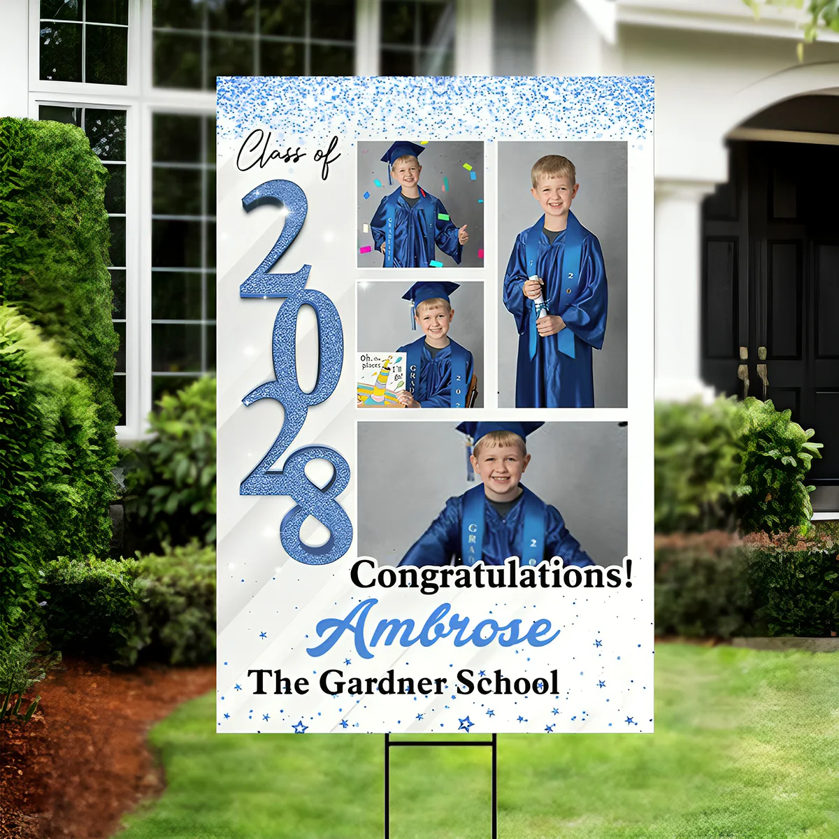 Personalized Graduation Party Welcome Sign-Custom Photo Grad Party Sign-Class Of 2026-Graduation Decoration - Image 5