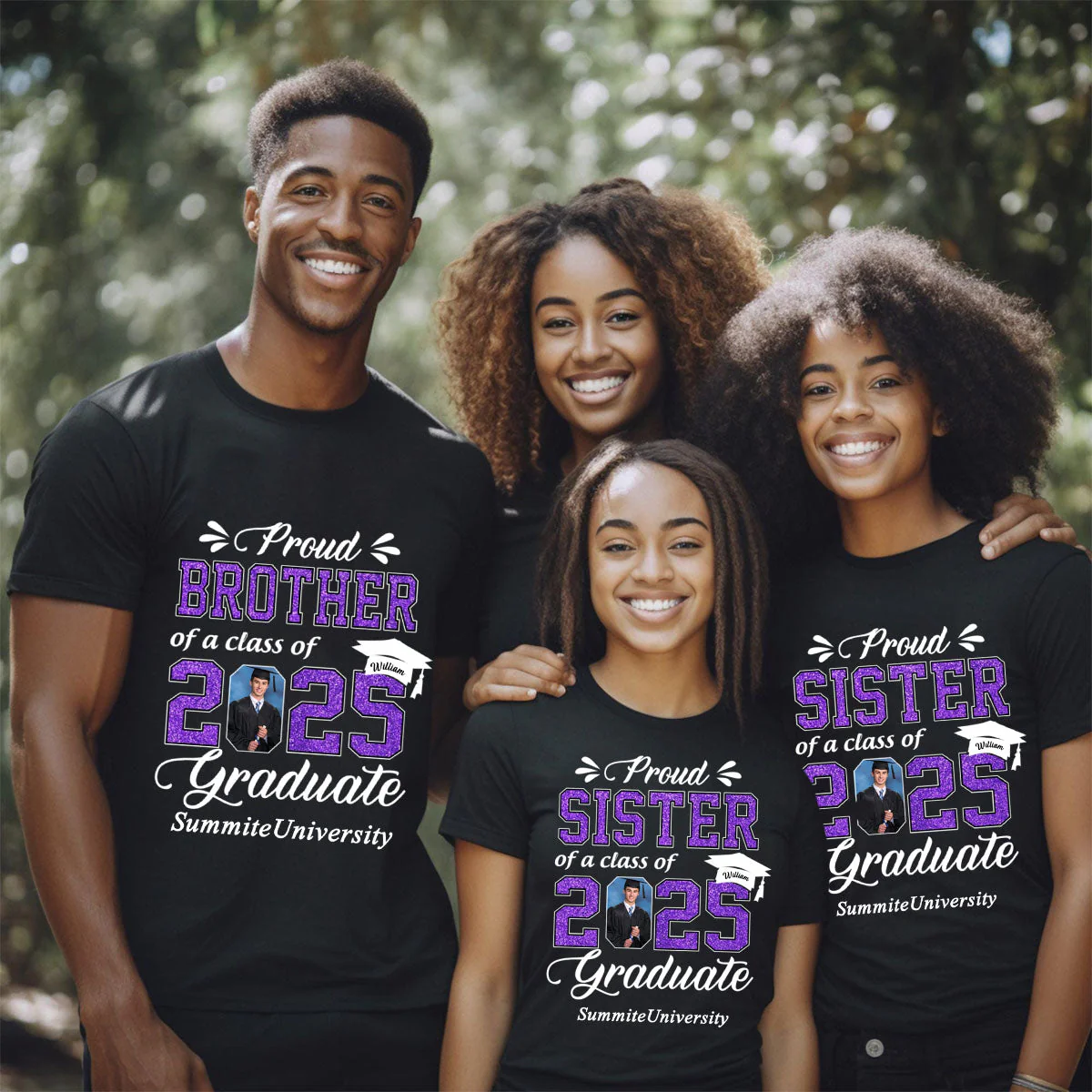 Personalized Graduation Shirts Class of 2025 Family Gifts For Family Member Graduation Shirt Proud Family - Image 6