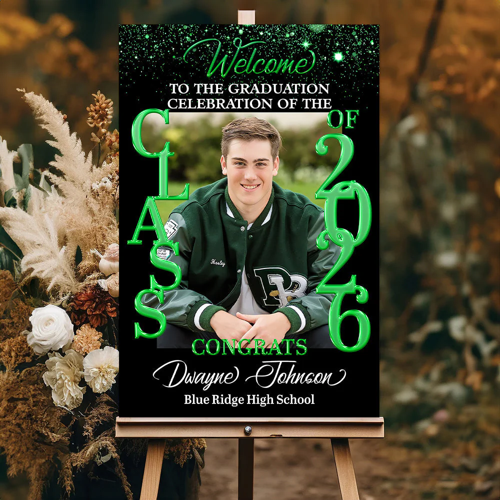 Personalized Graduation Welcome Sign Canvas - Custom Photo Welcome Sign Canvas - Graduation Gifts - Image 3