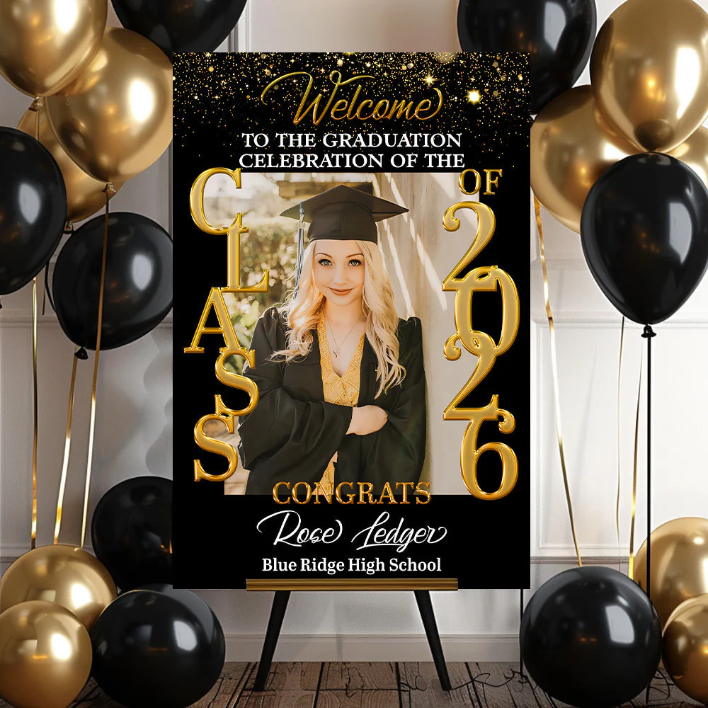 Personalized Graduation Welcome Sign Canvas - Custom Photo Welcome Sign Canvas - Graduation Gifts - Image 4