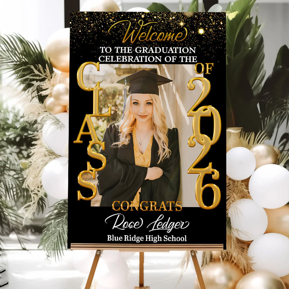 Personalized Graduation Welcome Sign Canvas - Custom Photo Welcome Sign Canvas - Graduation Gifts - Image 5