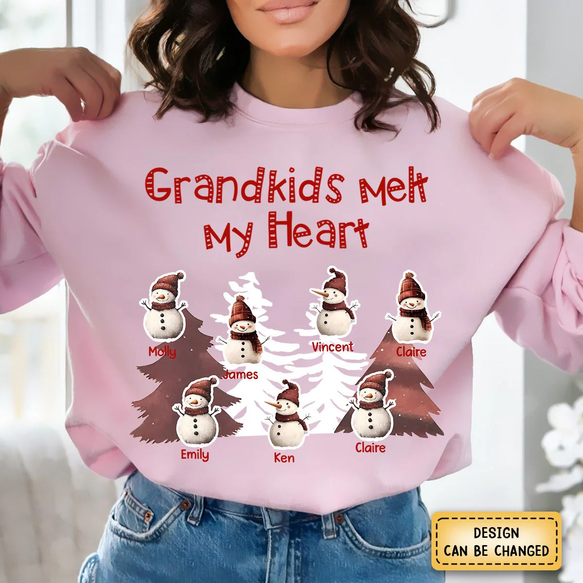 Personalized Grandkids Melt My Heart Sweatshirt - Image 3