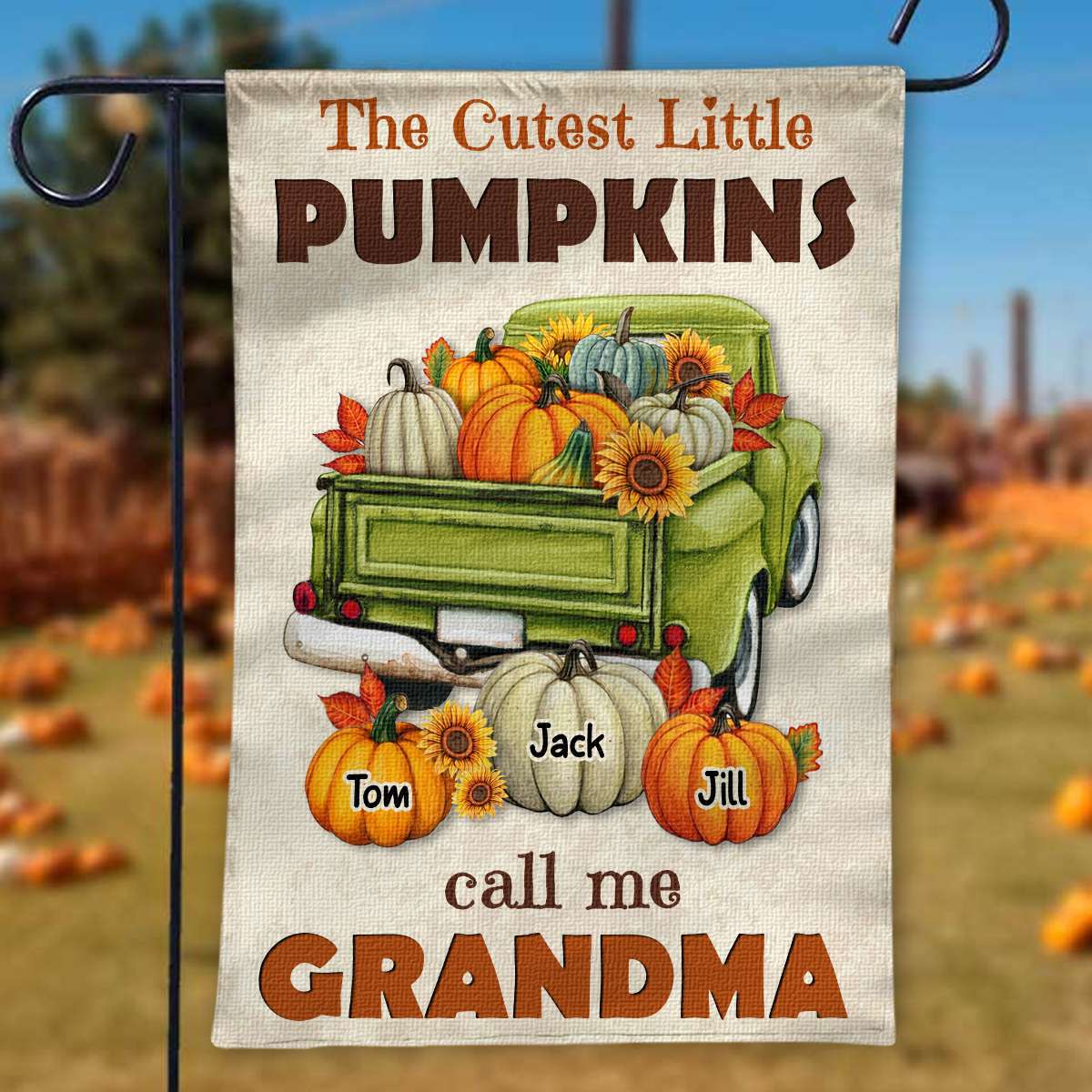 Personalized Grandma Gifts Garden Flag Fall Decoration - Image 3
