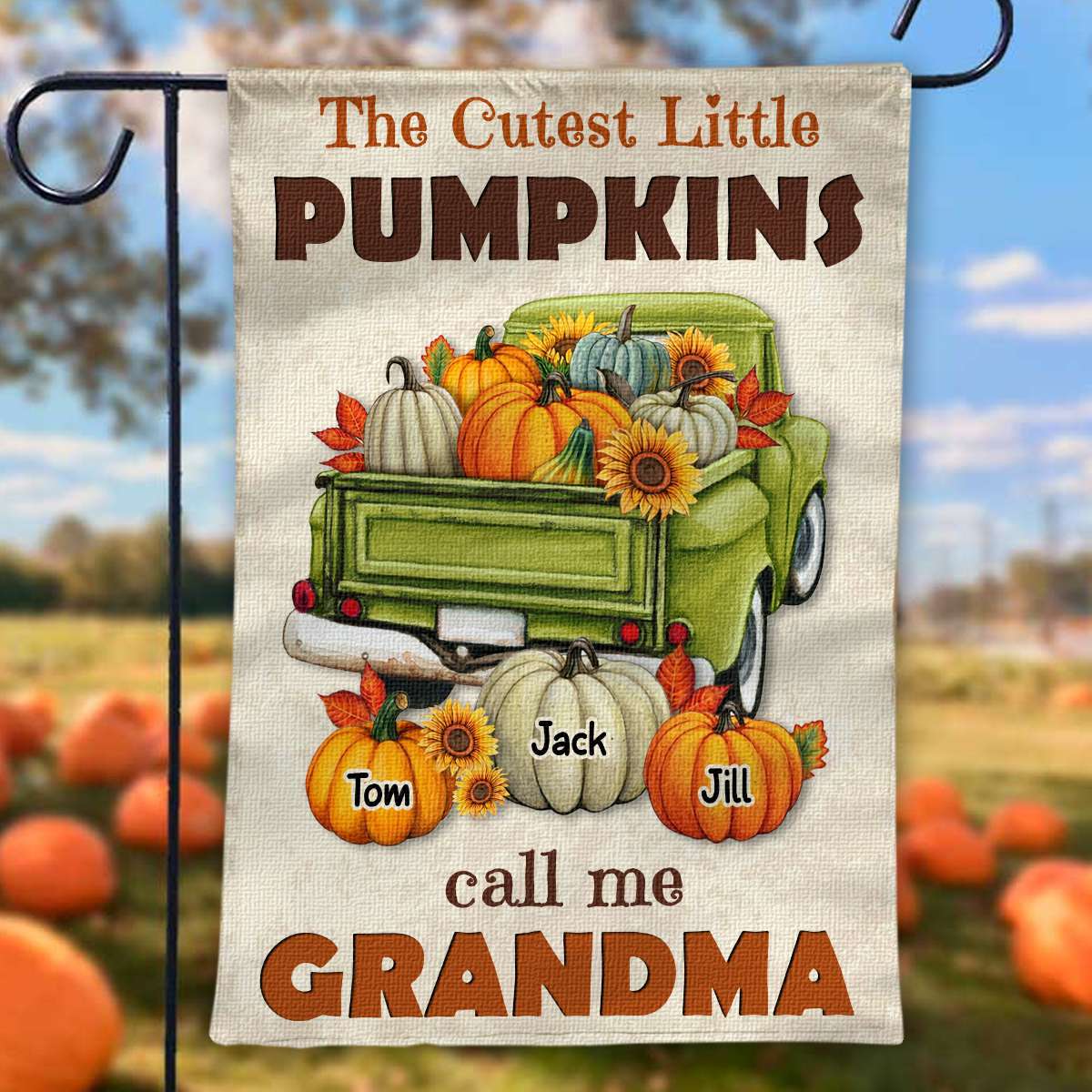 Personalized Grandma Gifts Garden Flag Fall Decoration - Image 4