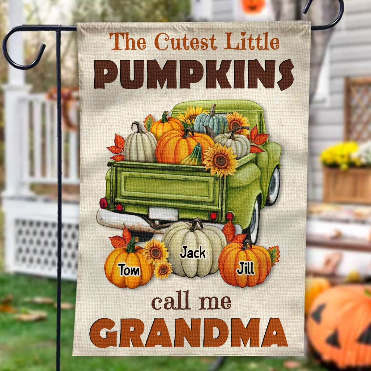Personalized Grandma Gifts Garden Flag Fall Decoration - Image 5