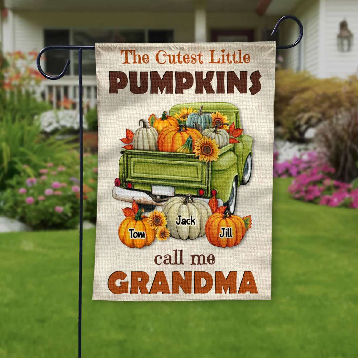 Personalized Grandma Gifts Garden Flag Fall Decoration - Image 7