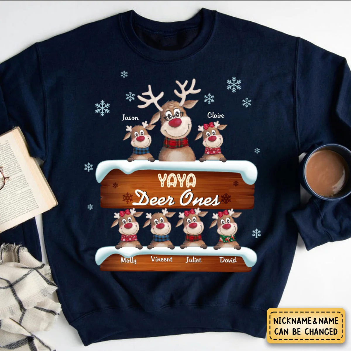Personalized Grandma's Deer Ones Sweatshirt - Image 4