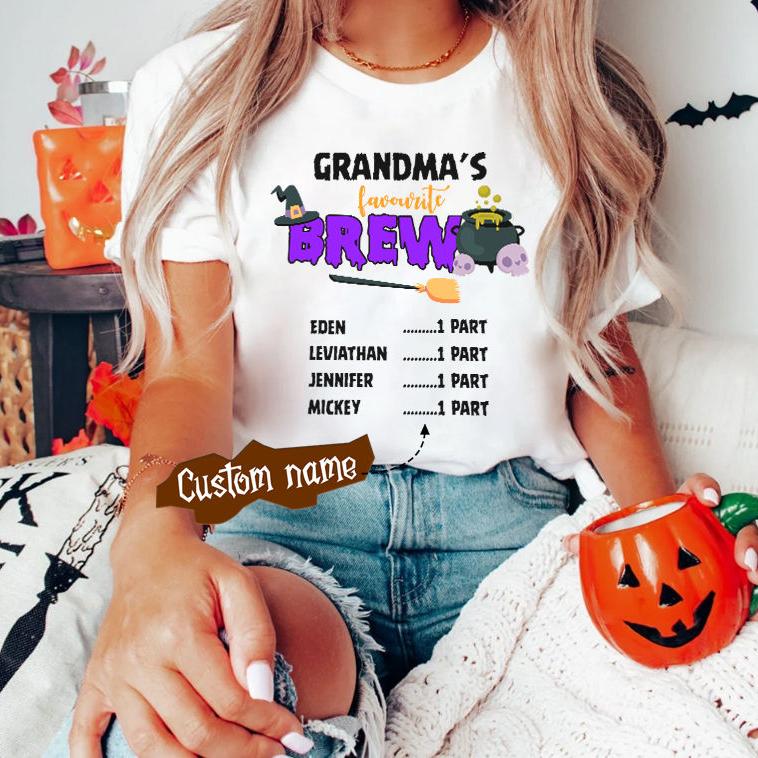 Personalized Grandma's Favorite Brew T-Shirt - Image 3