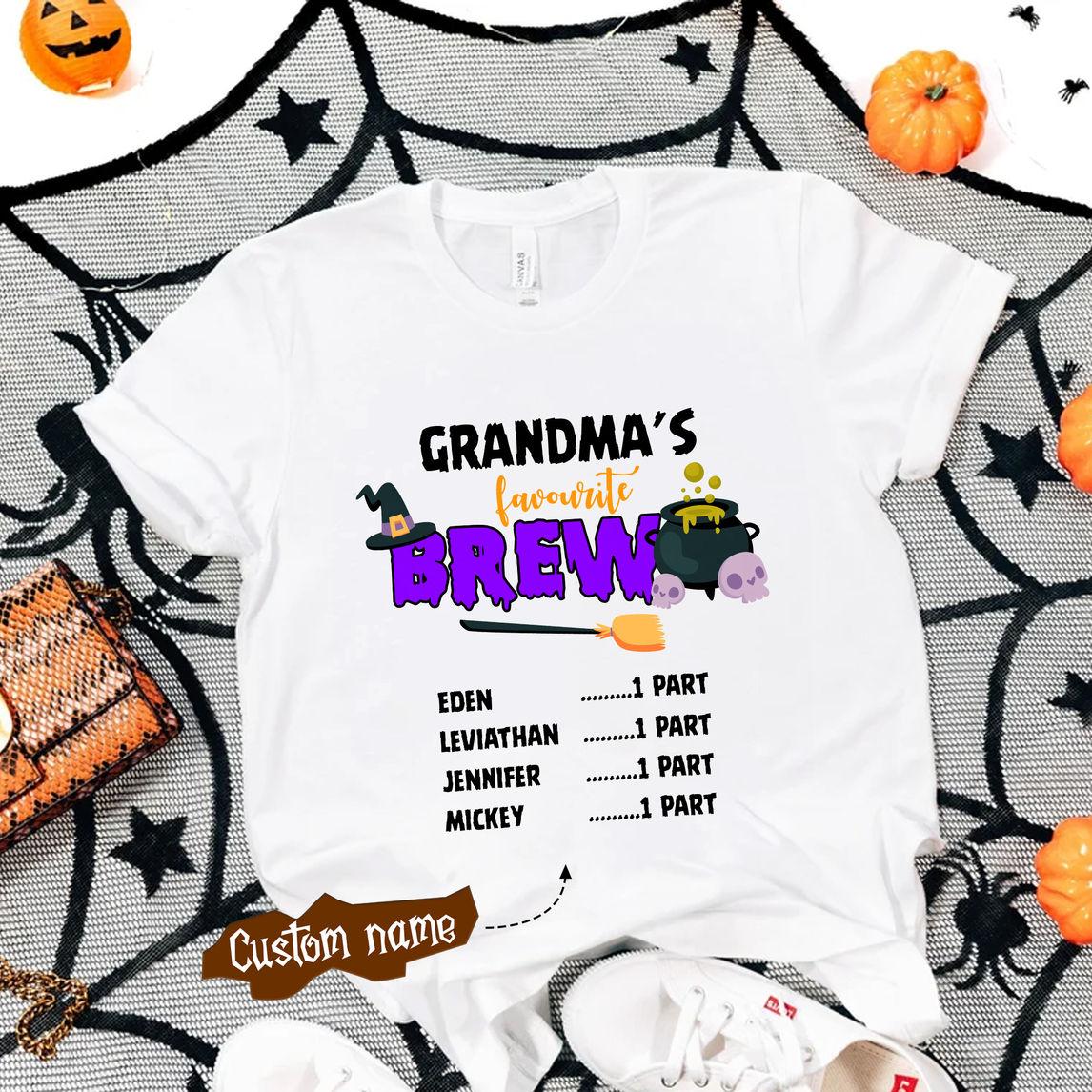 Personalized Grandma's Favorite Brew T-Shirt - Image 4