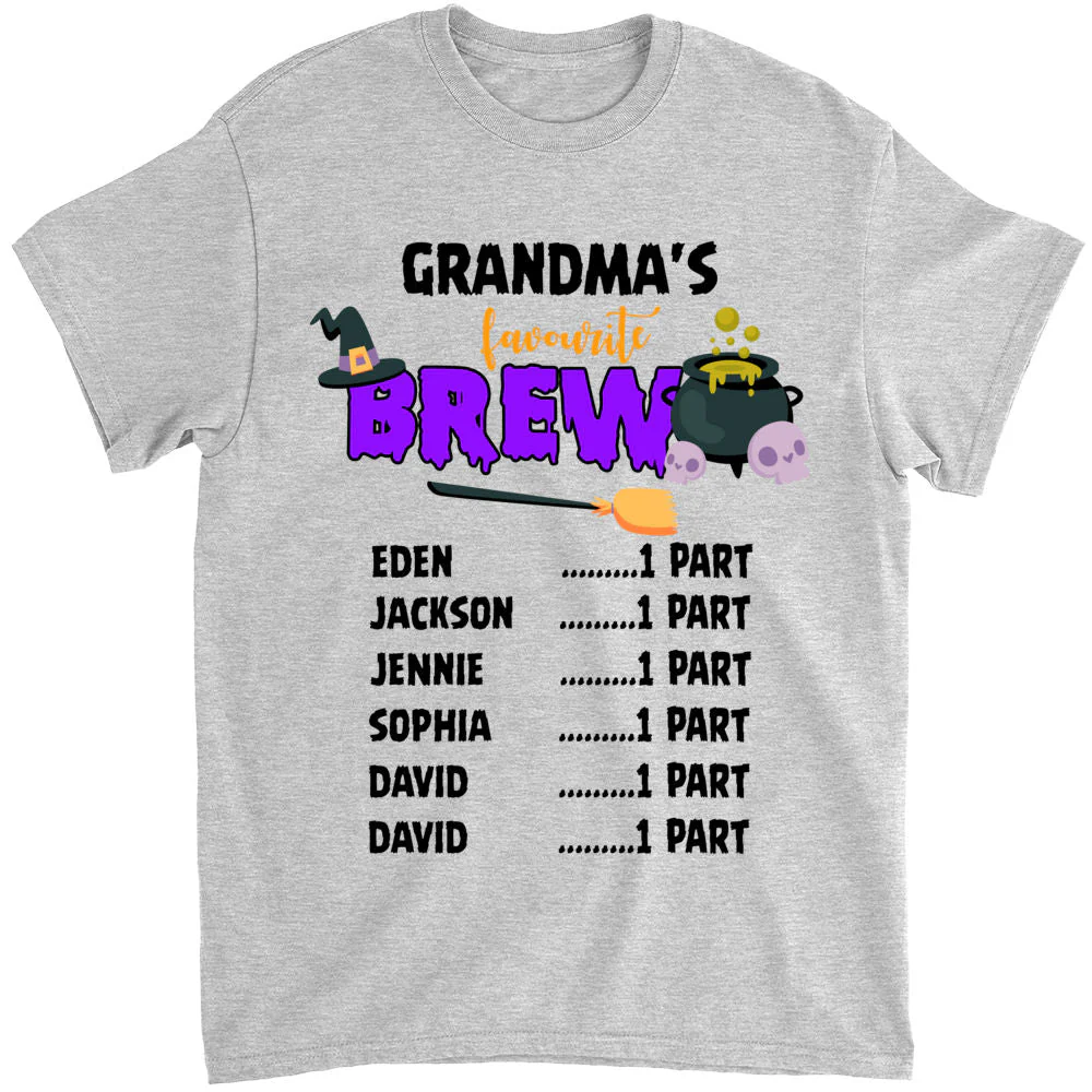 Personalized Grandma's Favorite Brew T-Shirt - Image 6