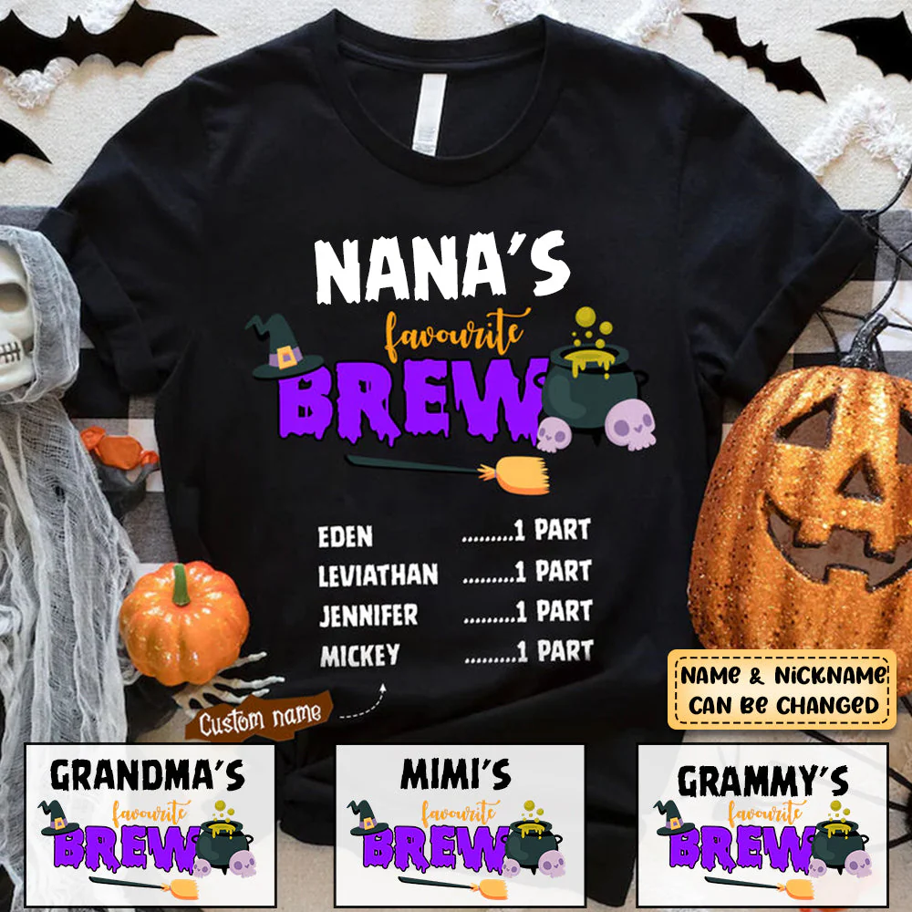 Personalized Grandma's Favorite Brew T-Shirt - Image 7