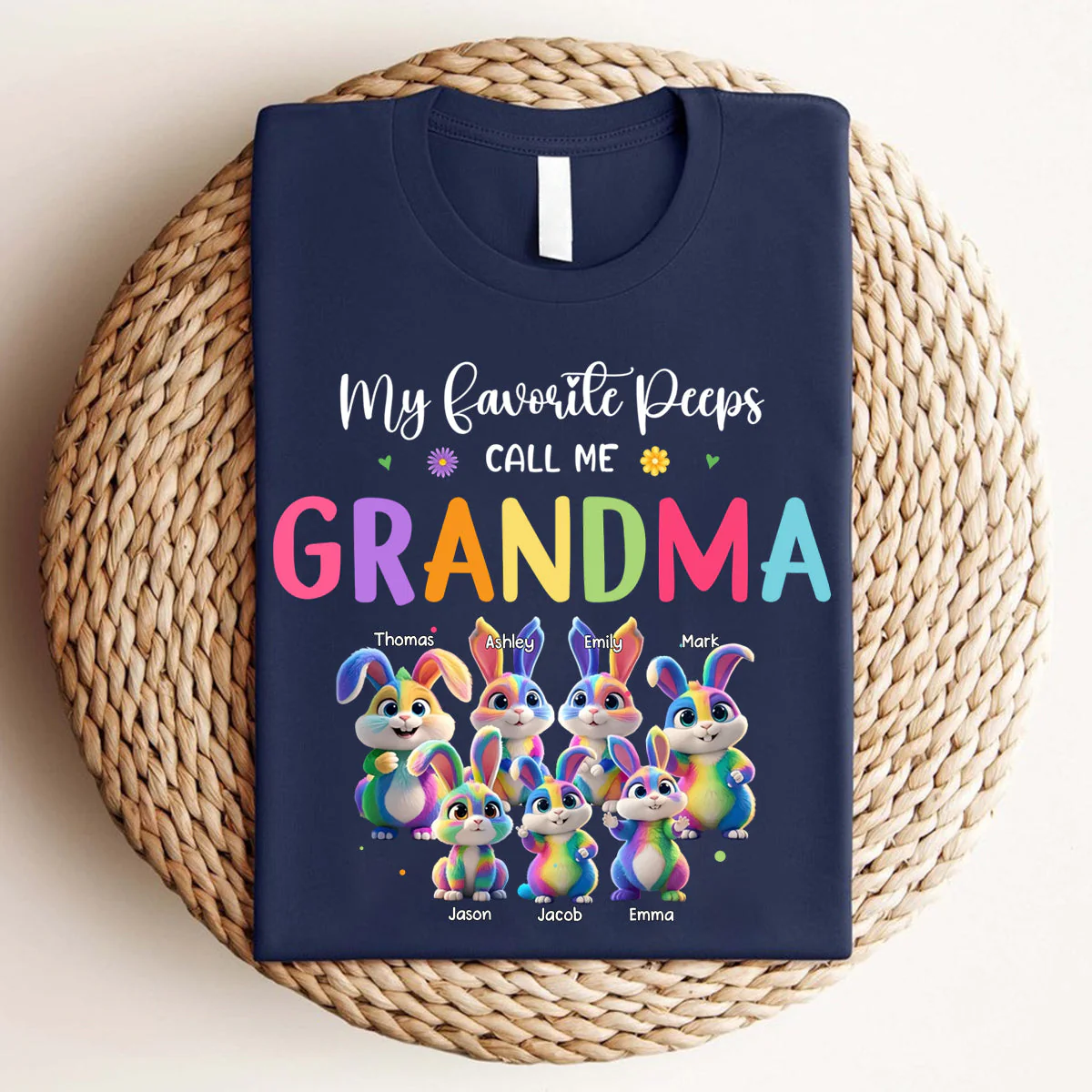 Personalized Grandma's Favorite Kids Easter Day Pure Cotton T-Shirt - Image 2