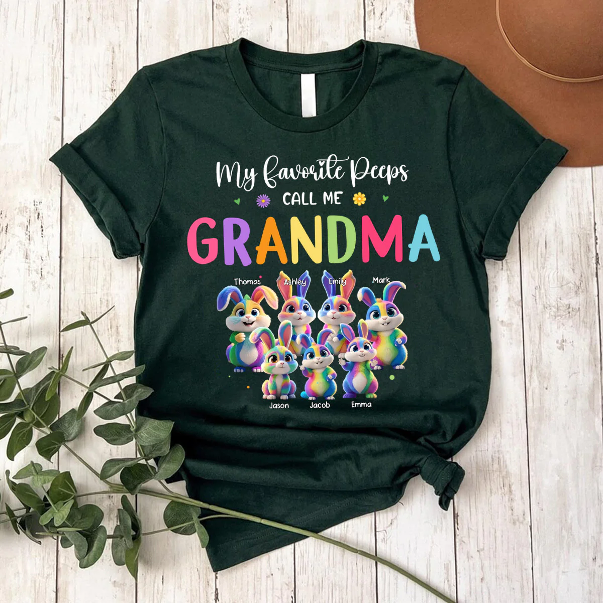 Personalized Grandma's Favorite Kids Easter Day Pure Cotton T-Shirt - Image 5