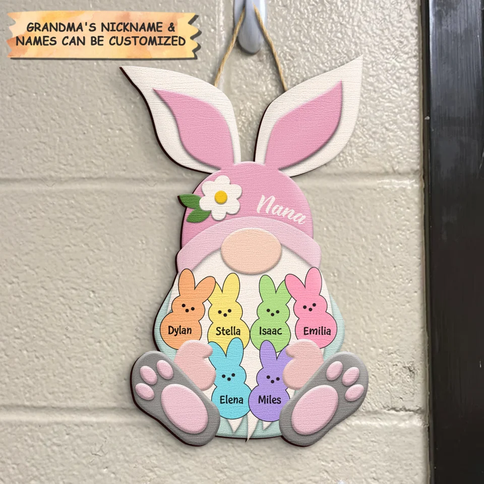 Personalized Grandma Easter Door Sign - Gift For Grandma - Image 3