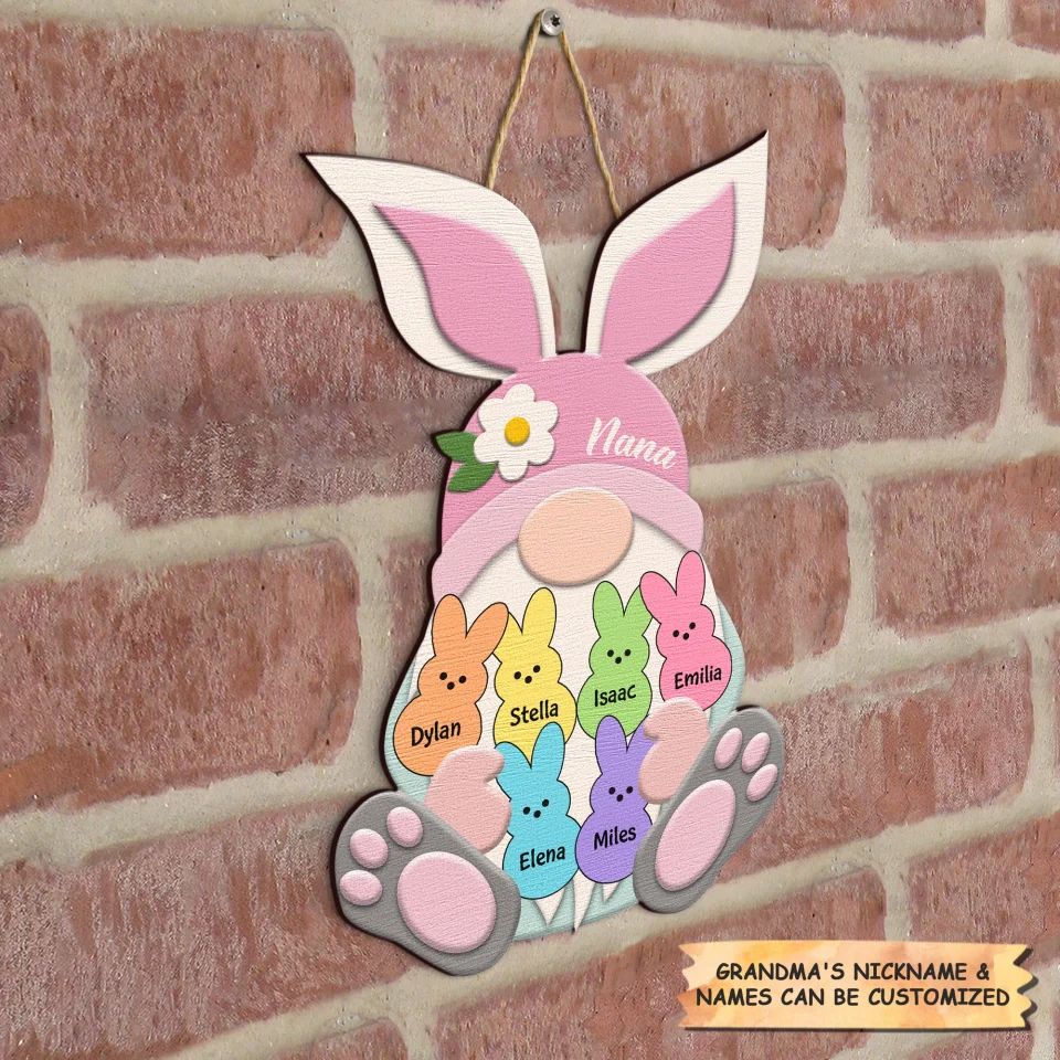 Personalized Grandma Easter Door Sign - Gift For Grandma - Image 4