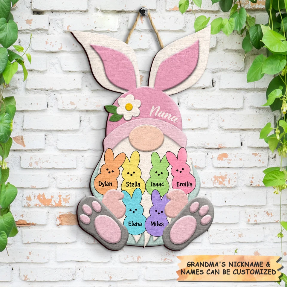 Personalized Grandma Easter Door Sign - Gift For Grandma - Image 5
