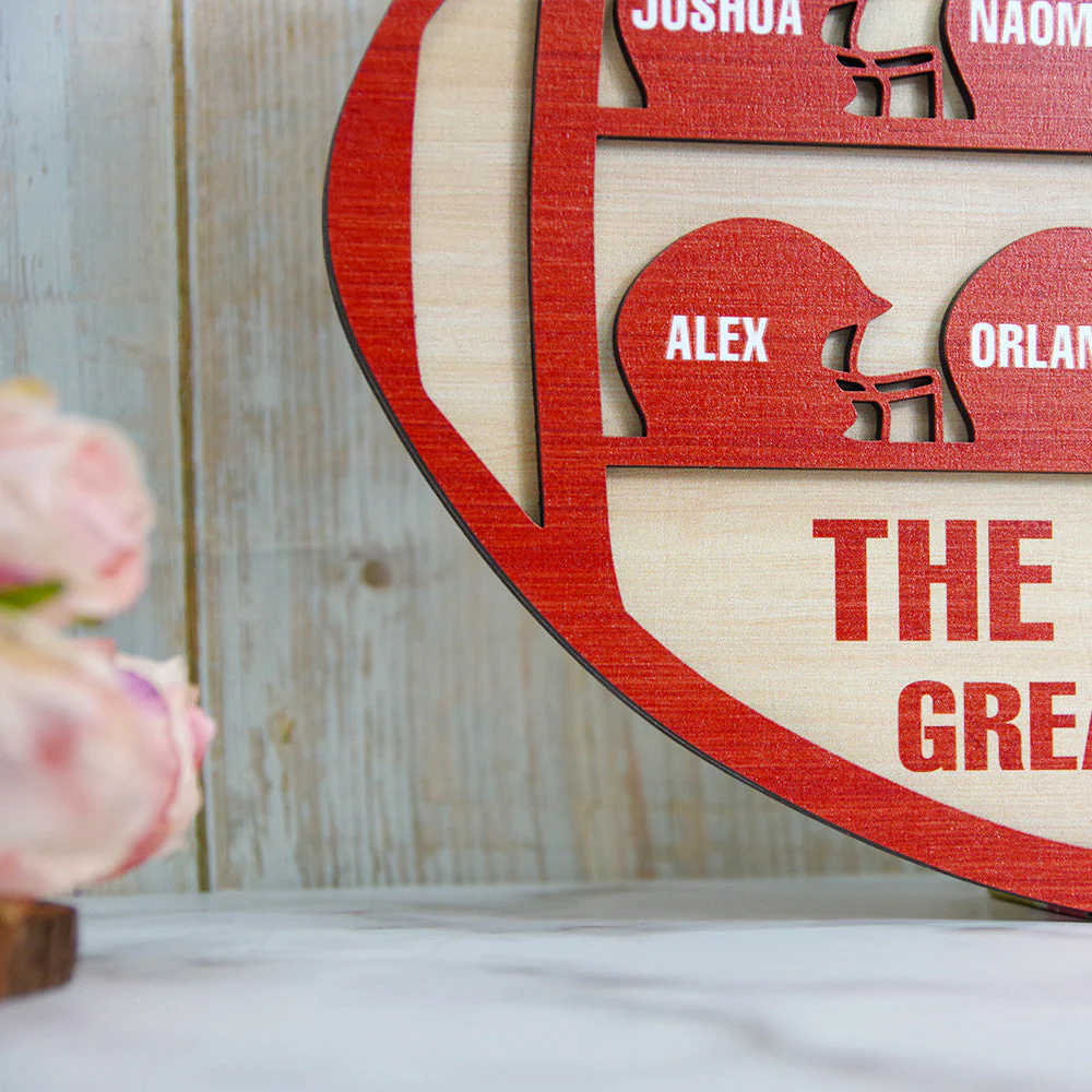 Personalized Great Catches American Footbal-Layered Wood Sign Stand Gift For Football Lovers - Image 6