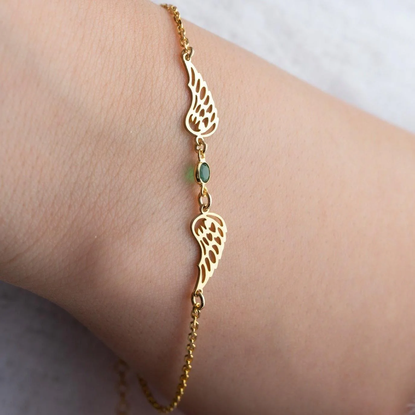 Personalized Guardian Angel Birthstone Bracelet - Image 11