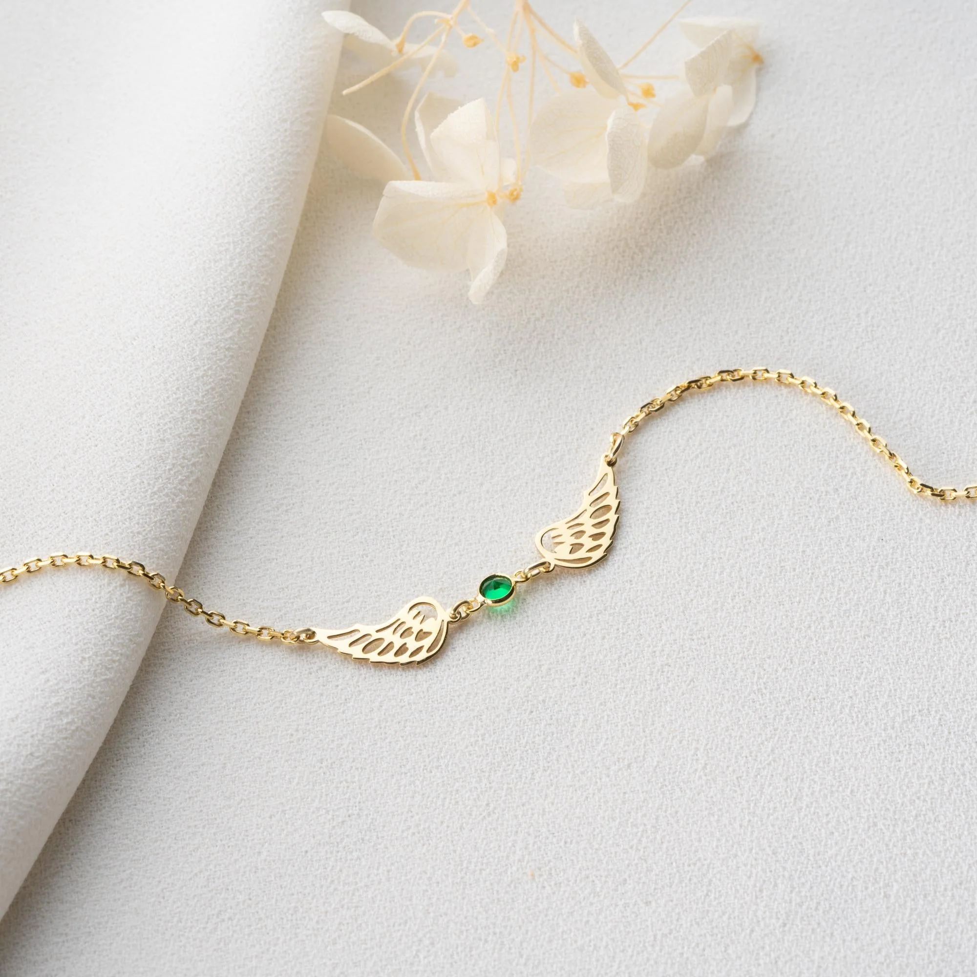 Personalized Guardian Angel Birthstone Bracelet - Image 5