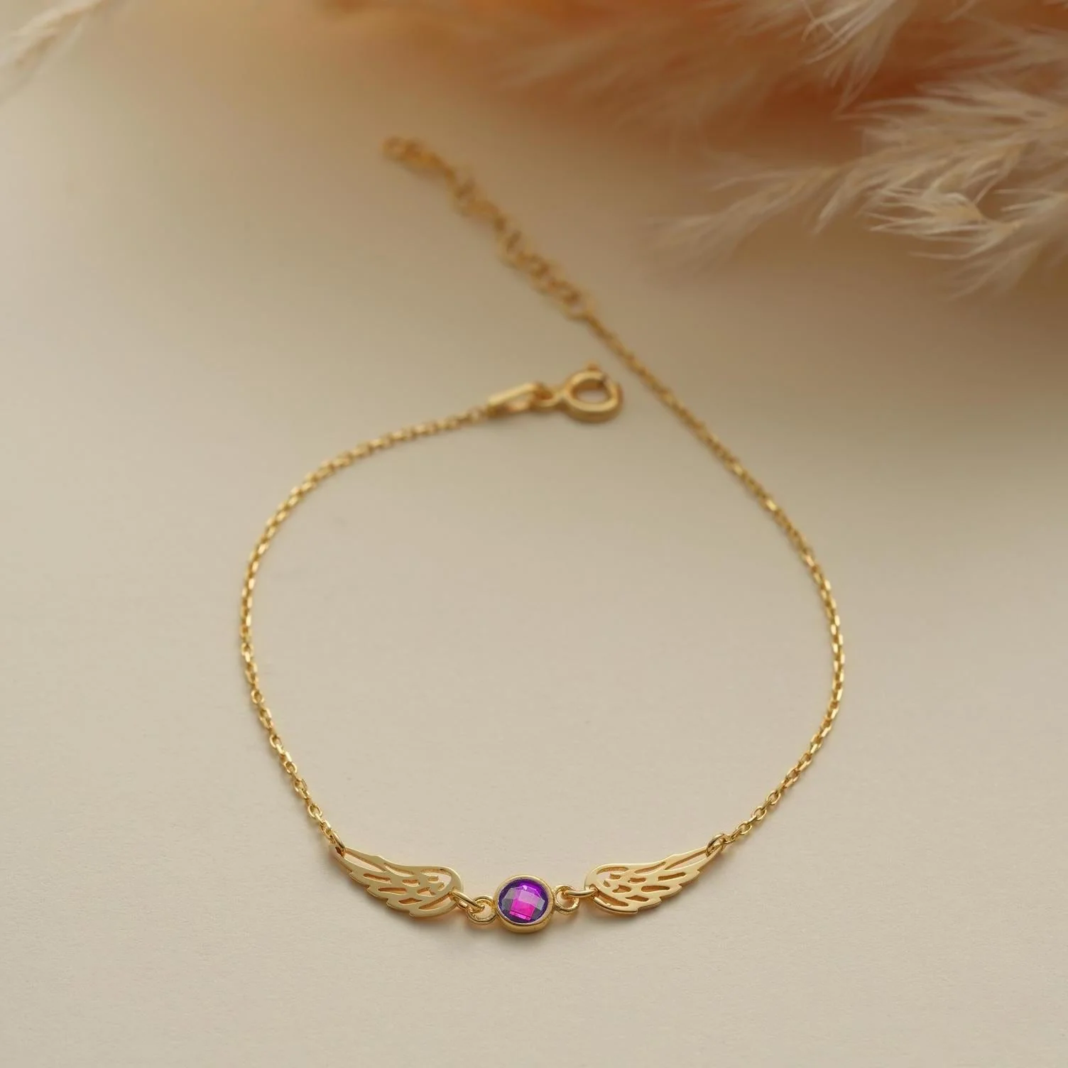 Personalized Guardian Angel Birthstone Bracelet - Image 6