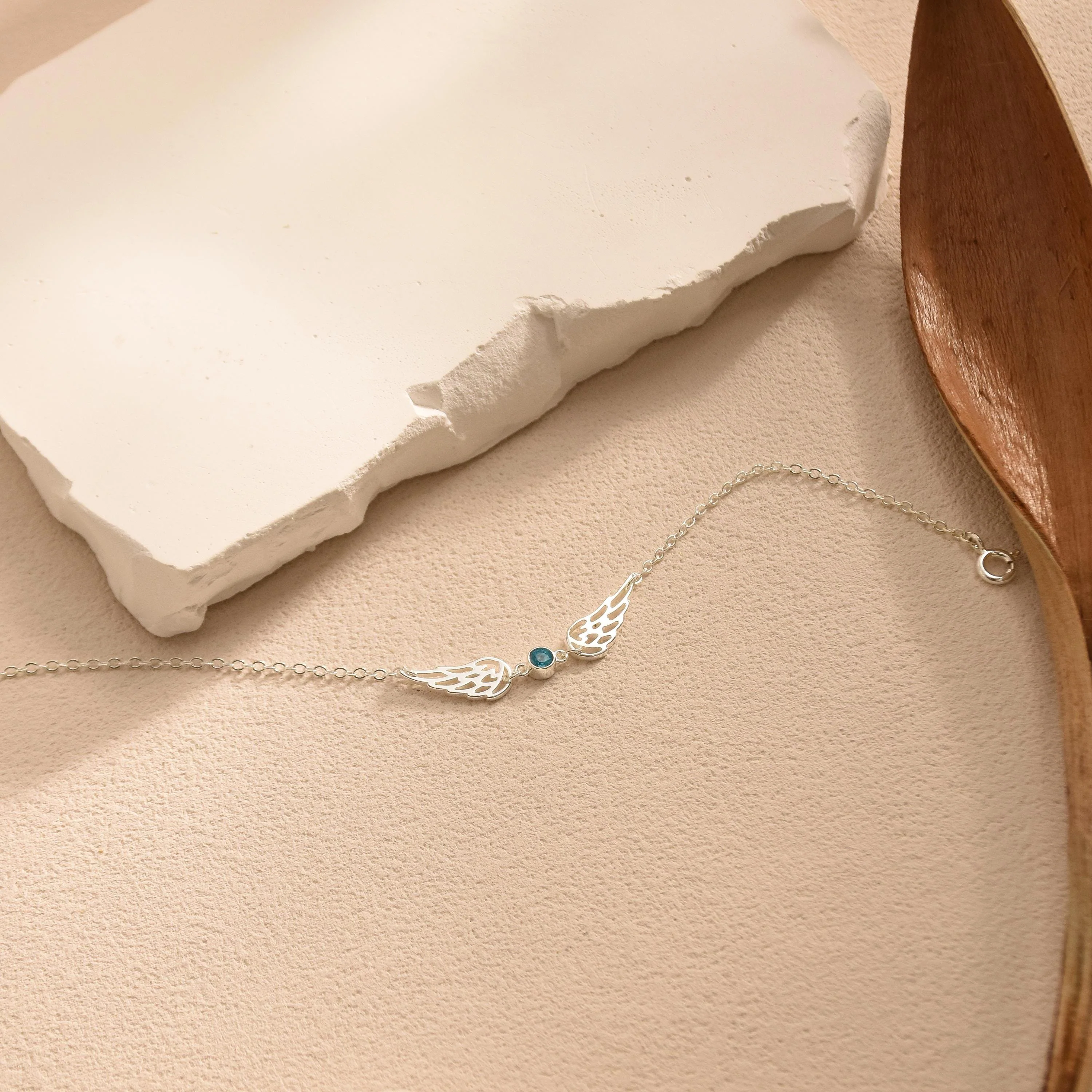 Personalized Guardian Angel Birthstone Bracelet - Image 8