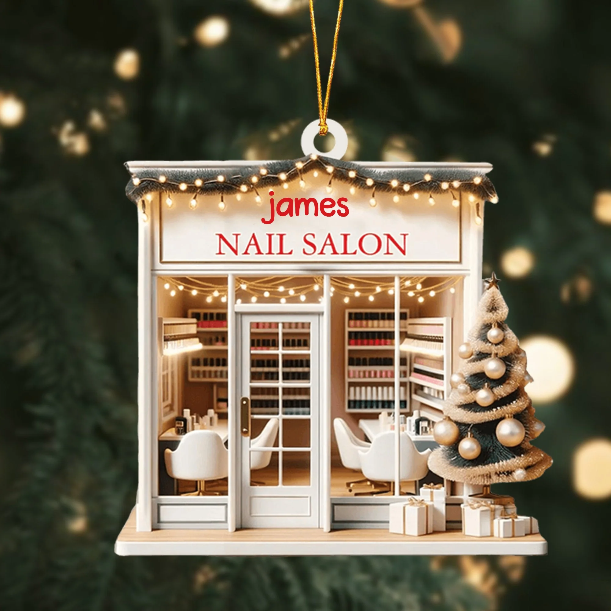 Personalized Hair Salon Acrylic Ornament Gift For Hairdresser - Image 2