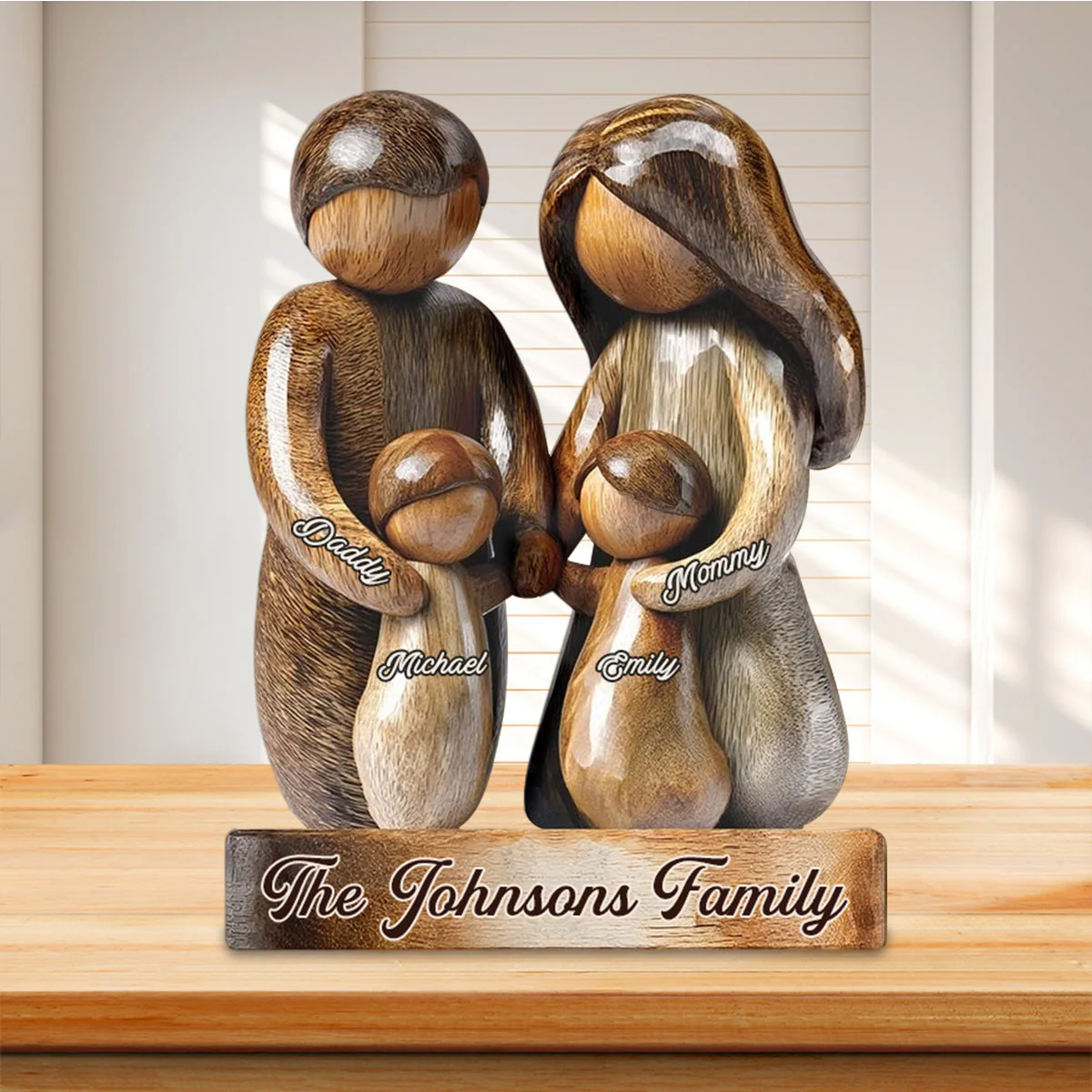 Personalized Happy Family Custom Shaped Acrylic Plaque - Image 2