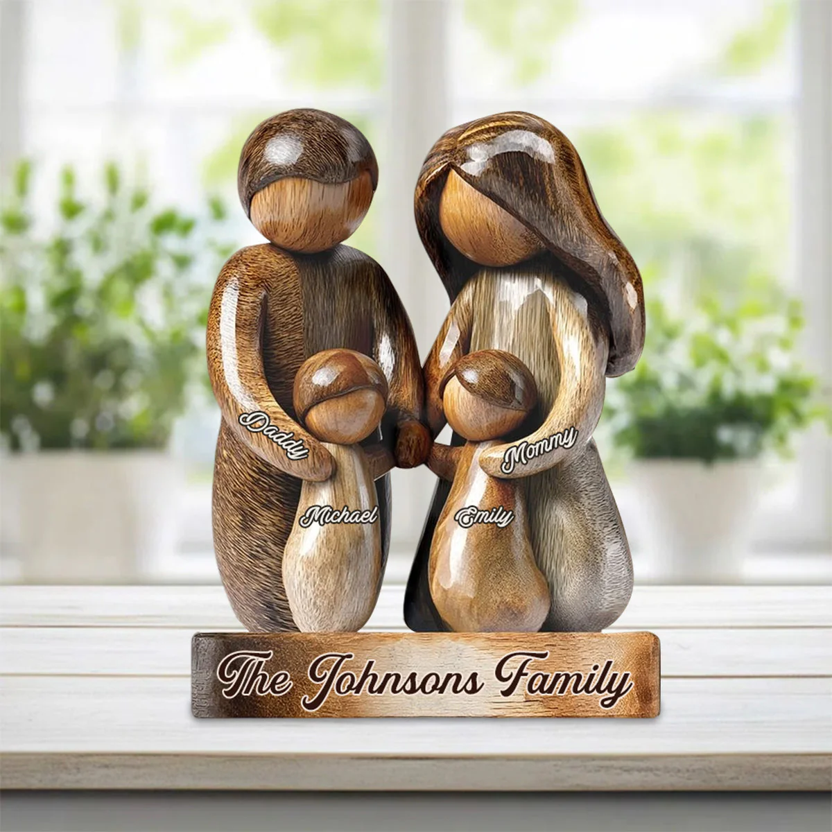 Personalized Happy Family Custom Shaped Acrylic Plaque - Image 4