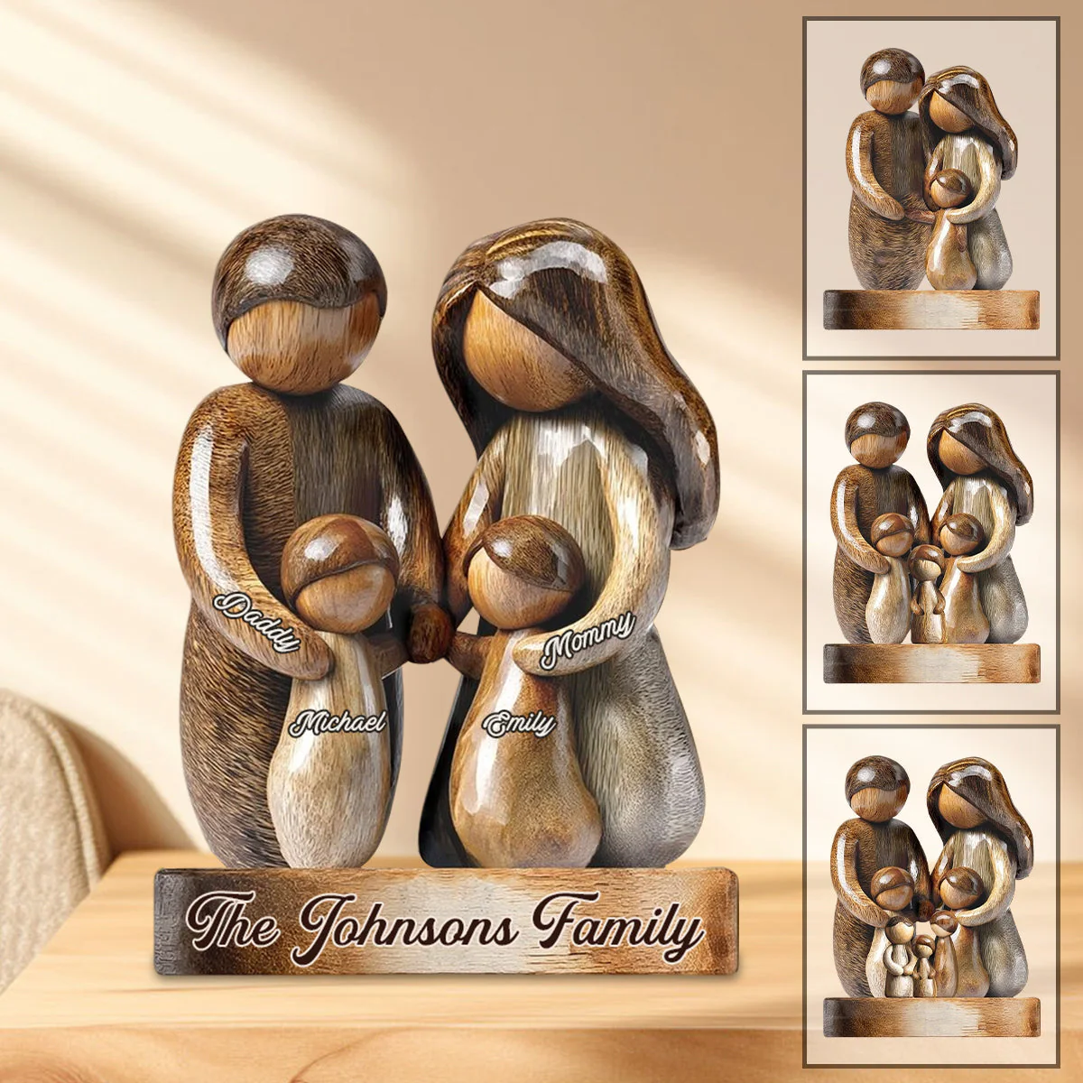 Personalized Happy Family Custom Shaped Acrylic Plaque - Image 5