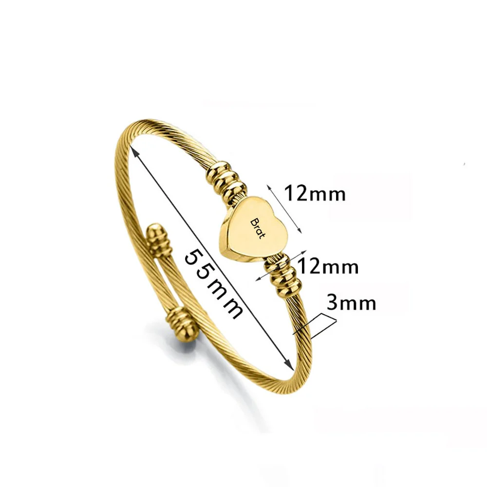 Personalized Heart Name&Date Memorial Bracelet - Image 6